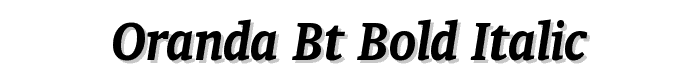 Oranda BT Bold Italic font